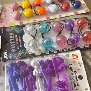 Glitter in the Dark Hair Accessories - Multicolor 1x10